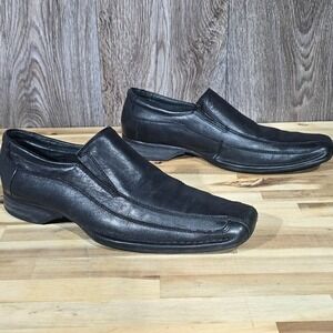 Varese Daytona Leather Slip On Dress Shoes Loafers Mens Size‎ 8 Black